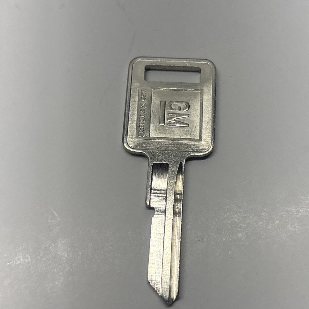 Vintage 1970's GM General Motors A Stamp Nickel Plated Brass Uncut Car Key Blank